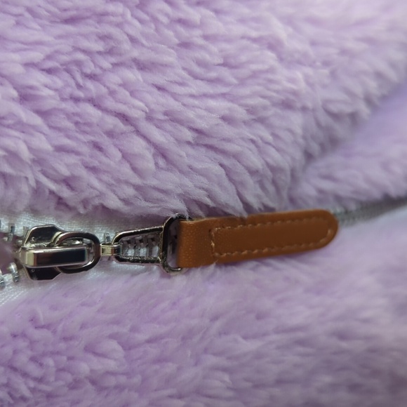 3 For $30. NWOT. Cozy lavender full zip sweatshirt with hood - Picture 5 of 12